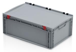 Přepravka EURO s víkem 60x40x23,5 uzavřený úchyt