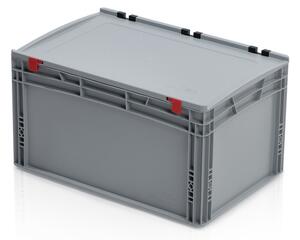 Přepravka EURO s víkem 60x40x33,5 uzavřený úchyt