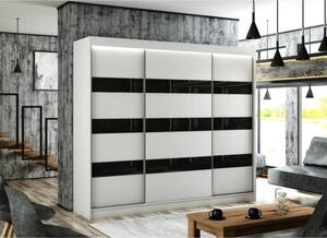 Kvalitní Šatní Skříň Solit 250 cm Bílý Mat