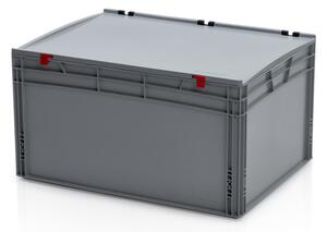 Přepravka EURO s víkem 80x60x43,5 uzavřený úchyt
