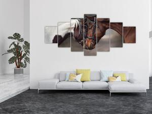 Obraz - Zamilovaní koni (210x100 cm)
