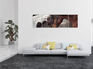 Obraz - Zamilovaní koni (170x50 cm)