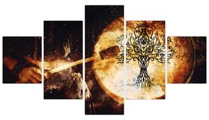 Obraz - Tajemný strom života (125x70 cm)
