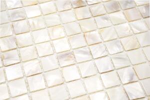 Mozaika perleťová světlá 20x20mm