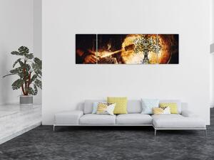 Obraz - Tajemný strom života (170x50 cm)