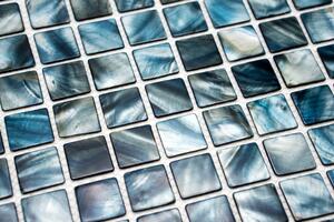 Mozaika perleťová modrá 25x25mm