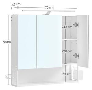 Zrcadlová skříňka s osvětlením BBK124W14