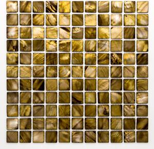 Mozaika perleťová medová 25x25mm