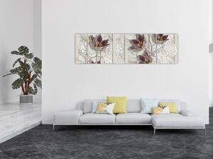 Obraz - Dekorativní květy (170x50 cm)