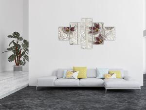 Obraz - Dekorativní květy (125x70 cm)