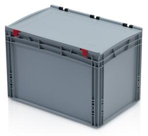 Přepravka EURO s víkem 60x40x41,5 uzavřený úchyt