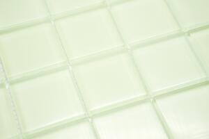 Skleněná mozaika fosforeskující bílá 48x48mm