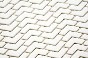 Skleněná mozaika bílá 10,5x45mm