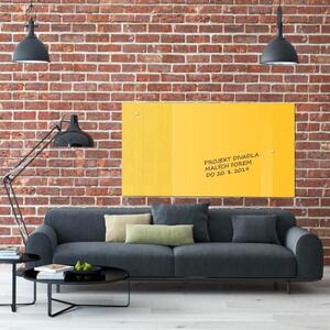 Žlutá exotická skleněná magnetická tabule nalepovací na zeď Smatab® - 48 × 48 cm