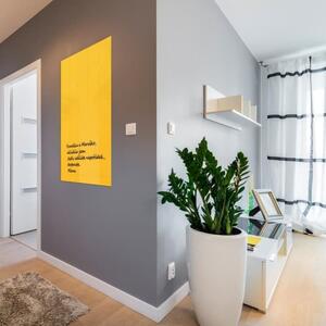 Žlutá exotická skleněná magnetická tabule nalepovací na zeď Smatab® - 48 × 48 cm