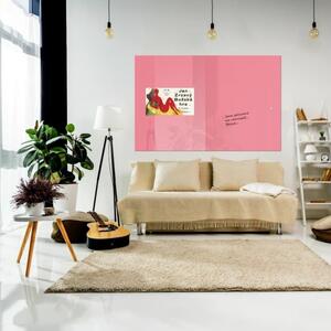 Růžová perlová skleněná magnetická tabule Smatab® - 100 x 65 cm