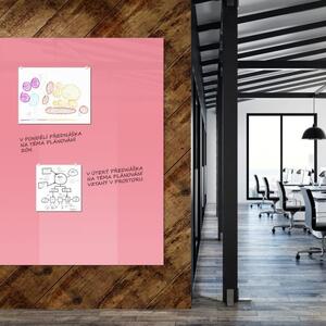 Růžová perlová skleněná magnetická tabule Smatab® - 48 × 48 cm