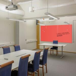 Červená korálová skleněná pracovní a kancelářská tabule Smatab® - 60 × 90 cm