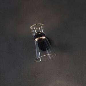 FLOS Nástěnné světlo LED Flos Nocturne Cone, černé, sklo, stmívatelné, stmívatelný, Černá, Obývací pokoj / jídelna, Hliník, Design