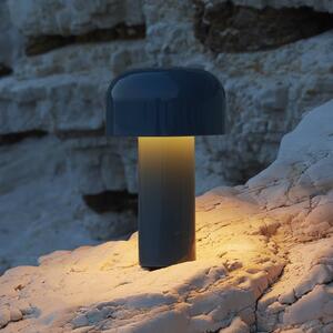 FLOS Stolní lampa Bellhop s LED diodami a dobíjecím akumulátorem, modrá, 21 cm,, stmívatelný, Modrá, Obývací pokoj / jídelna, Plast, Design