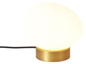Designová stolní lampa mosazná s opálovým sklem - Sally