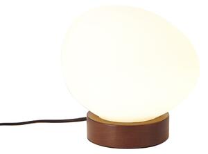 Japandi stolní lampa dřevěná s opálovým sklem - Sally