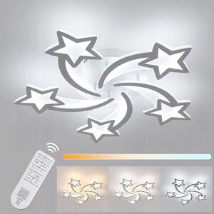 Stropní svítidlo GOECO bílé moderní 5bodové LED stmívatelné s dálkovým ovládáním