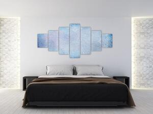 Obraz - Mandaly v modré (210x100 cm)