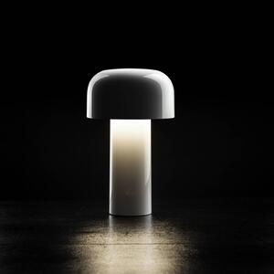 FLOS LED stolní lampa Flos Bellhop s diodami a dobíjecí baterií, bílá, 21 cm,, stmívatelný, Bílá / opál, Obývací pokoj / jídelna, Plast, Design