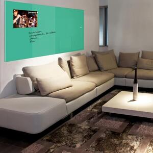 Zelená veronesova skleněná pracovní a kancelářská tabule Smatab® - 100 x 65 cm
