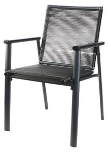 Livarno® Hliníková stohovatelná židle Miami, antracitová (100388850)