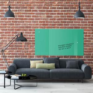 Zelená smaragdová skleněná pracovní a kancelářská tabule Smatab® - 100 x 65 cm