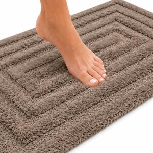 Koupelnová předložka 50x80 Hnědá MOCCA LABYRINT 100 % BAVLNA Savá SILNÁ