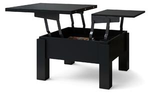 OSLO černý matný, skládací konferenční stolek s nastavitelnou výškou horní desky