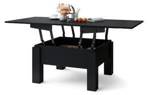 OSLO černý matný, skládací konferenční stolek s nastavitelnou výškou horní desky