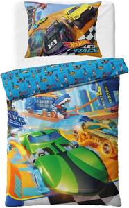 Bavlněné ložní povlečení Hot Wheels – motiv Let’s Race - 100% bavlna - 70x90 cm + 140x200 cm