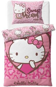 Bavlněné ložní povlečení Hello Kitty - motiv Sweet Dream - 100% bavlna - 70x90 cm + 140x200 cm