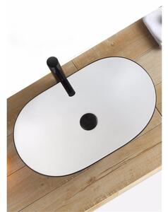 REA-U6600 - Umyvadlo na desku ROYAL 36x62,5 cm keramika/bílá/černá