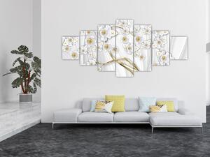 Obraz - Strom se zlatým dekorem (210x100 cm)