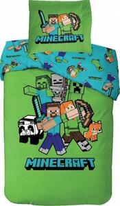 Povlečení Minecraft 140x200 zelené Alex Steve Creeper Zombie 100% bavlna