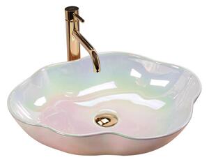 REA-U3309 - Umyvadlo na desku PEARL 38x50,5 cm keramika/pestrobarevná