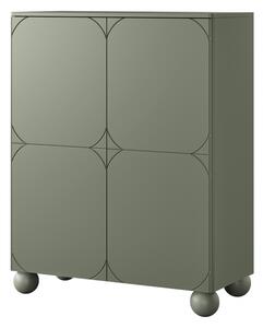 Kredenc Sonatia II 120 cm se dvěma skrytými zásuvkami - olivová