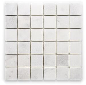 Kamenná mozaika bílá 48x48mm