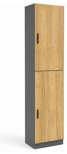 SKŘÍŇ NA ŠANONY, antracitová, medový dub, 38/183/32 cm MID.YOU - Online Only kancelářský nábytek, Online Only