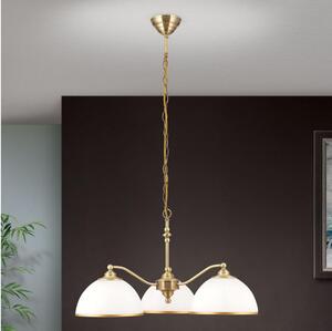 Orion LU 1838/3 - Lustr na řetězu OLD LAMP 3xE27/40W/230V bílá/mosaz