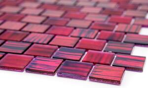 Skleněná mozaika růžová 30x30mm