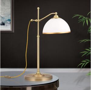 Orion LA 4-1213/1 - Stolní lampa OLD LAMP 1xE27/40W/230V bílá/mosaz