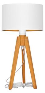 Stolní lampa ALBA 1xE27/15W/230V bílá/zlatá/dub