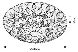 Brilagi - Tiffany vitrážové stropní svítidlo MARGARET 2xE27/60W/230V pr. 40 cm