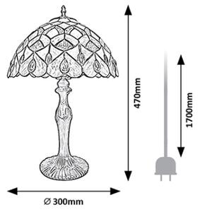 Brilagi - Tiffany vitrážová stolní lampa MARGARET 1xE27/40W/230V
